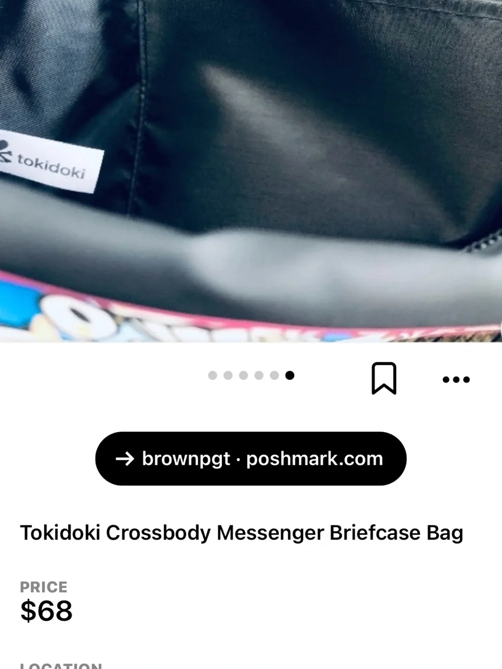 Tokidoki Crossbody Messenger Bag - Colorful Character Print